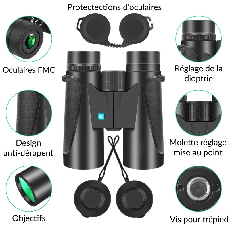 Jumelles 12x42 Compactes et légères