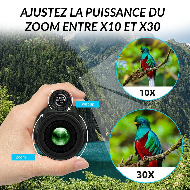 Longue vue monoculaire 10-30X50